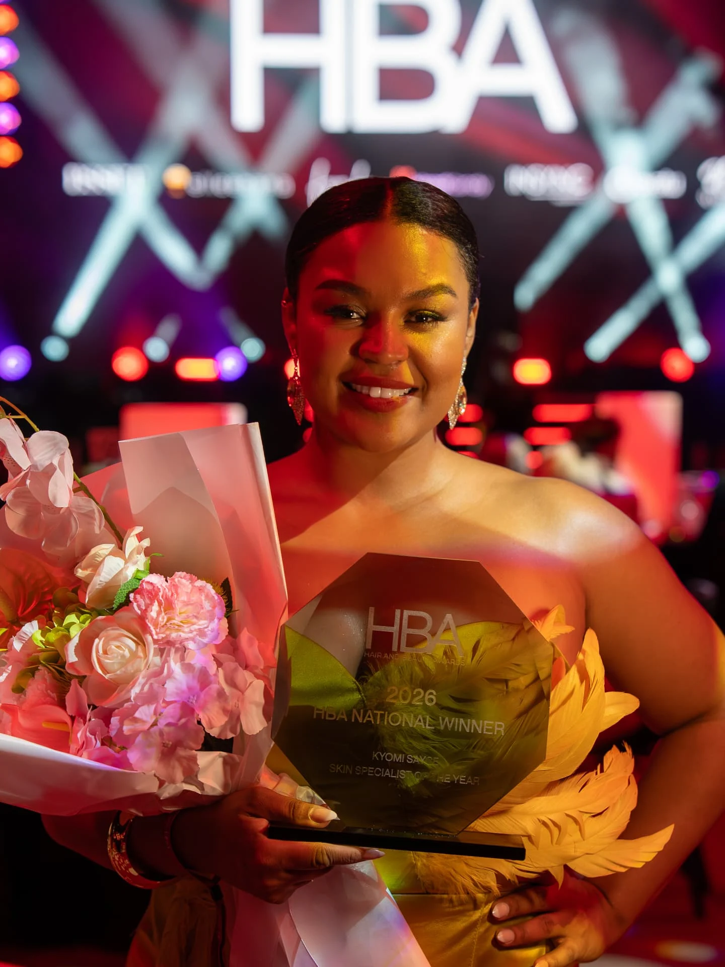 Kyomi Sayce with her HBA National Winner award