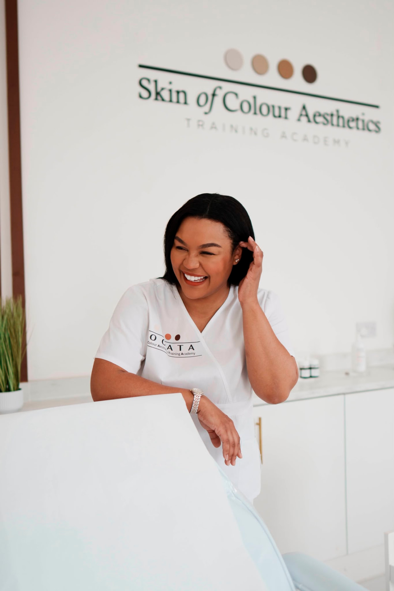 Kyomi Sayce at the Skin of Colour Aesthetics Training Academy